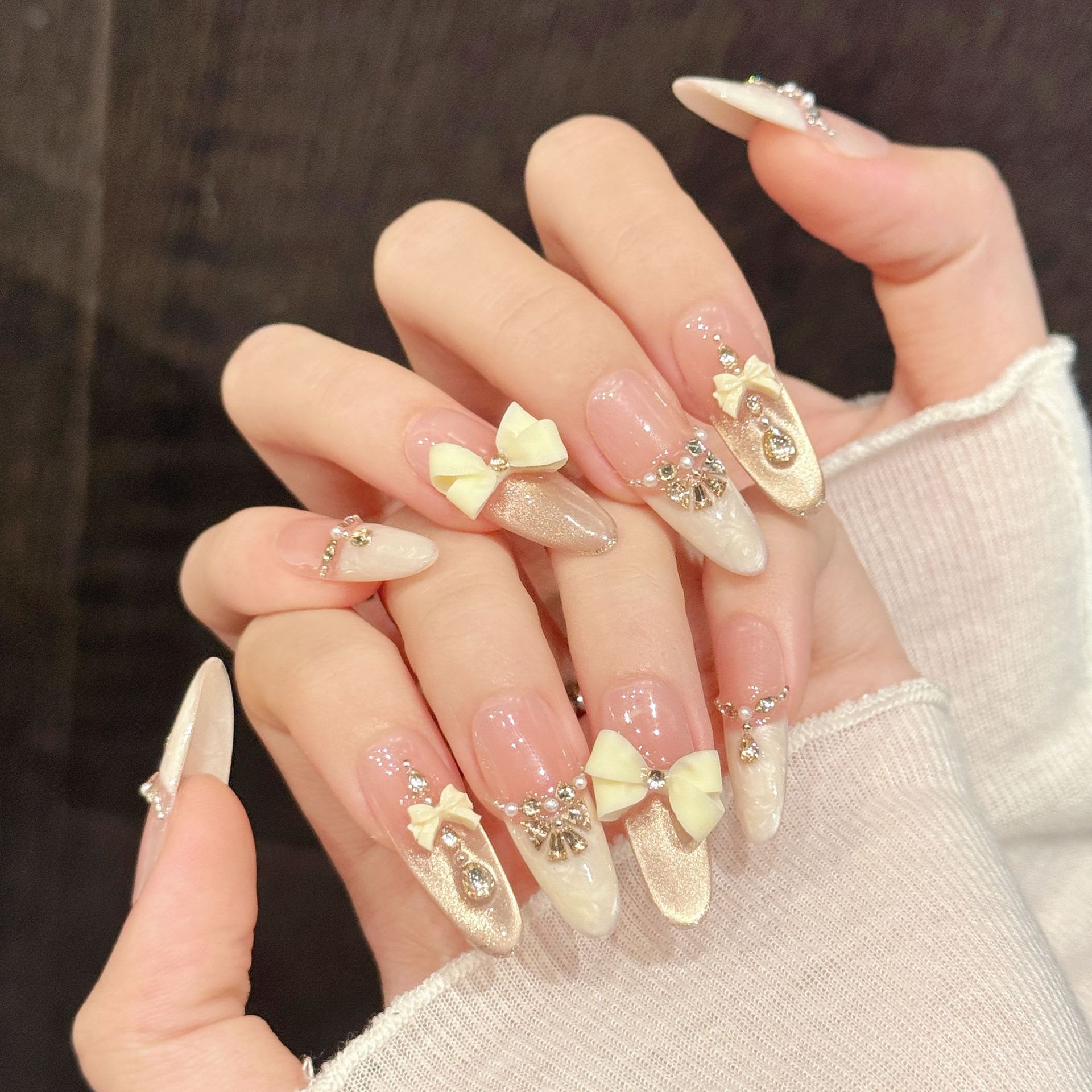 Nail Art Press On - 10 pçs artesanal imprensa em unhas