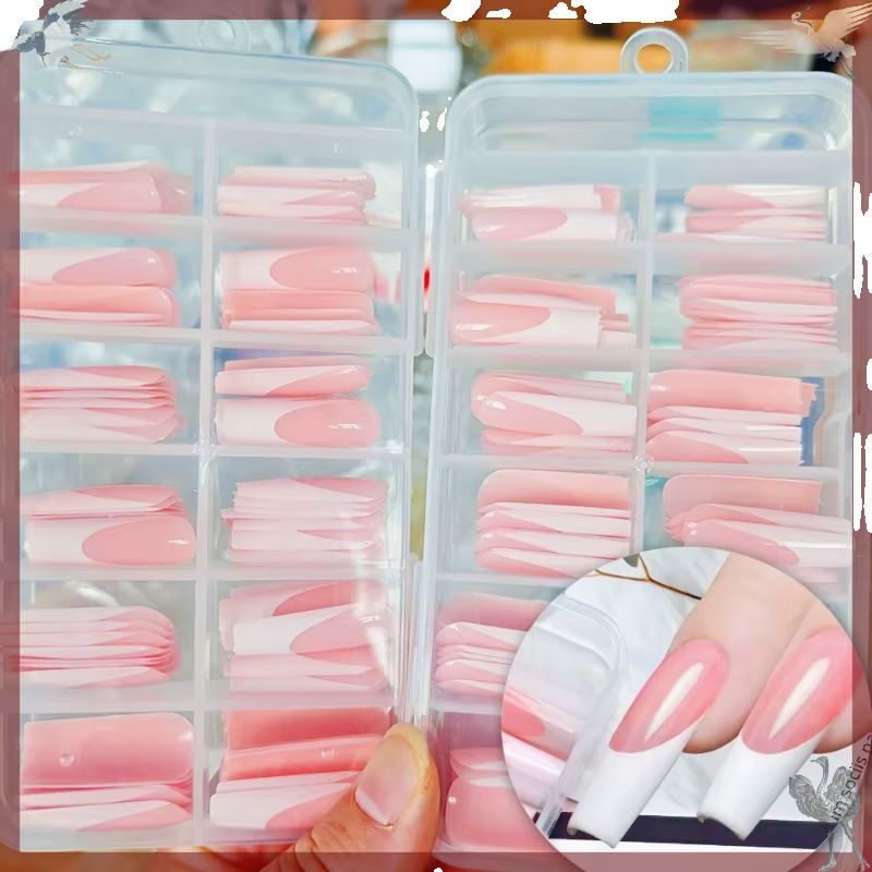 Nail Art Press On - 120 Unidades de Unhas Postiças Francesas