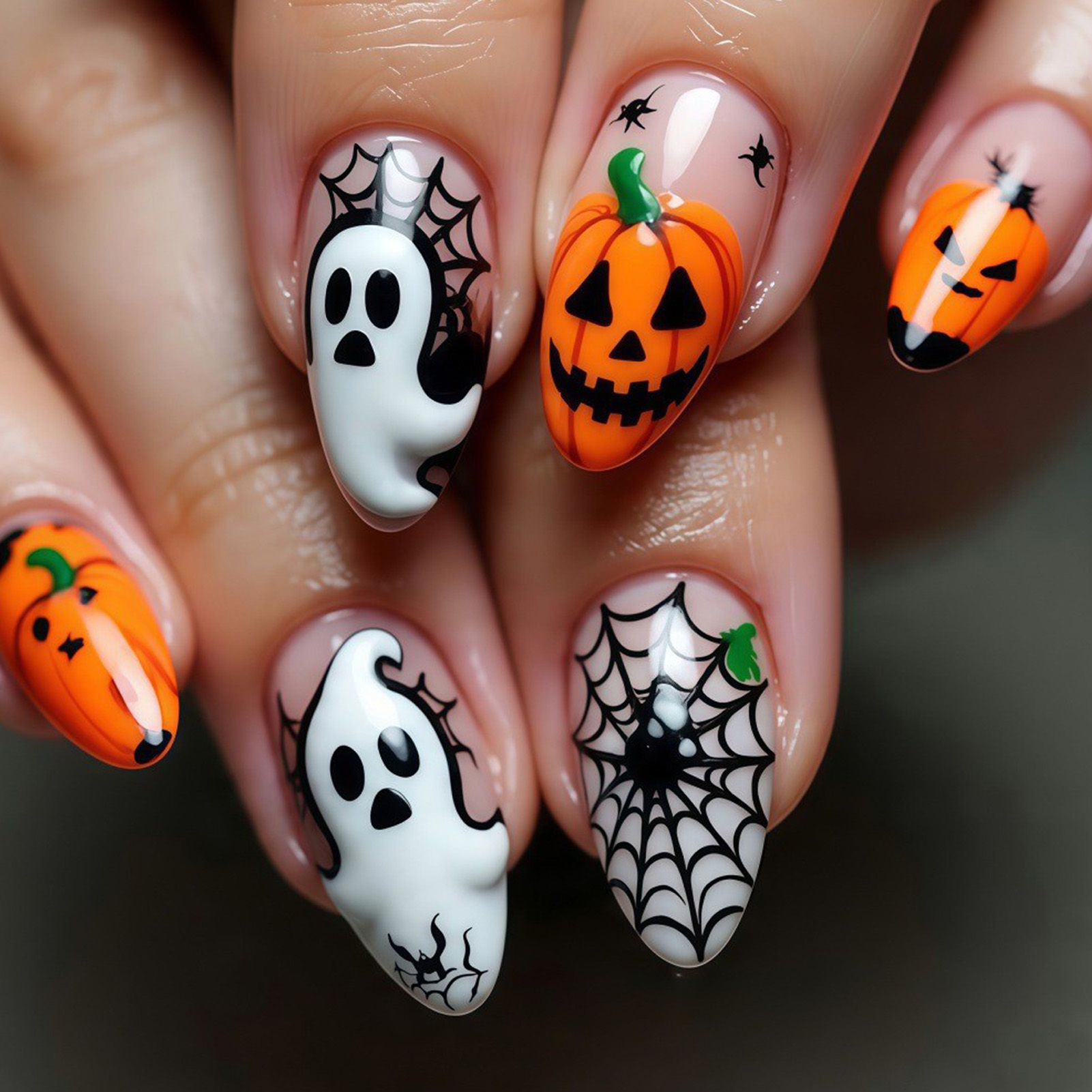 Nail Art Press On - 24 peças de unhas postiças de