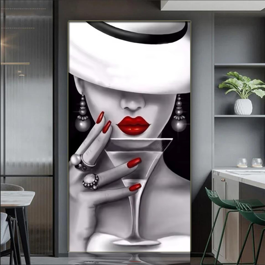 Mulher elegante cheio de diama - Nail Art Valentines Day avaliação e preço