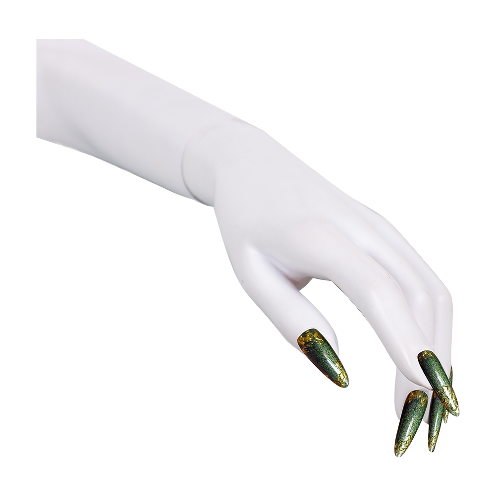 Unhas prensadas verdes com det - Nail Art Press On avaliação e preço