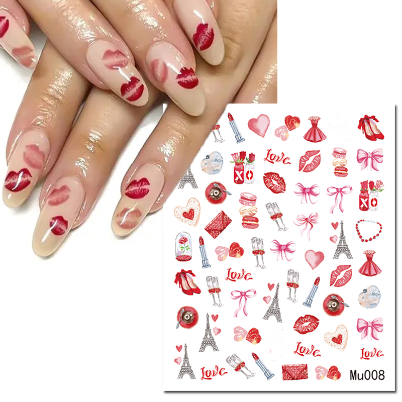 3d arte do prego sliders adesi - Nail Art Valentines Day avaliação e preço