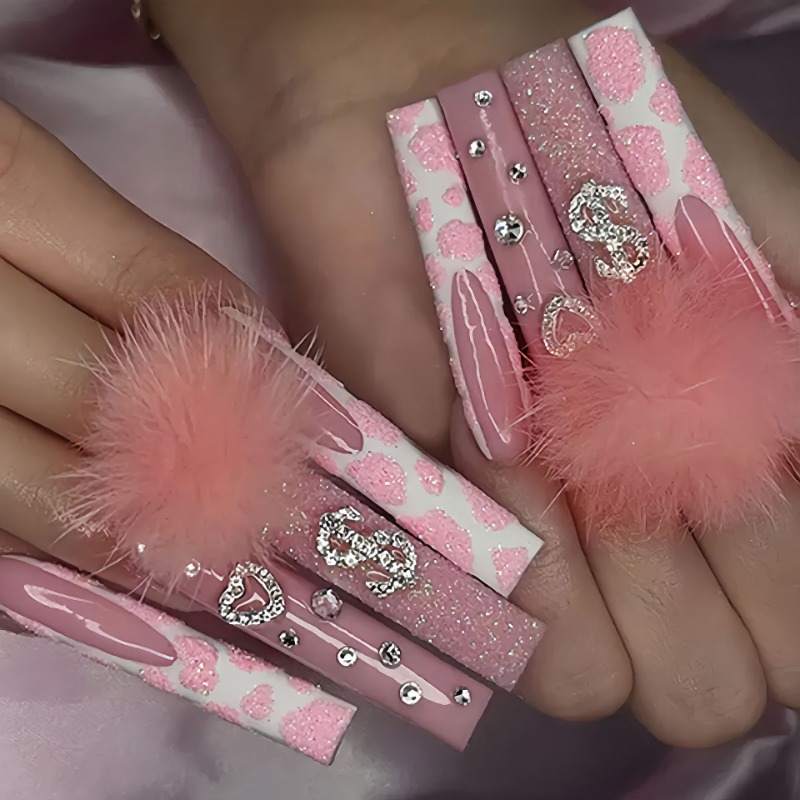 Extra Long Square Dicas unhas  - Nail Art Pink avaliação e preço
