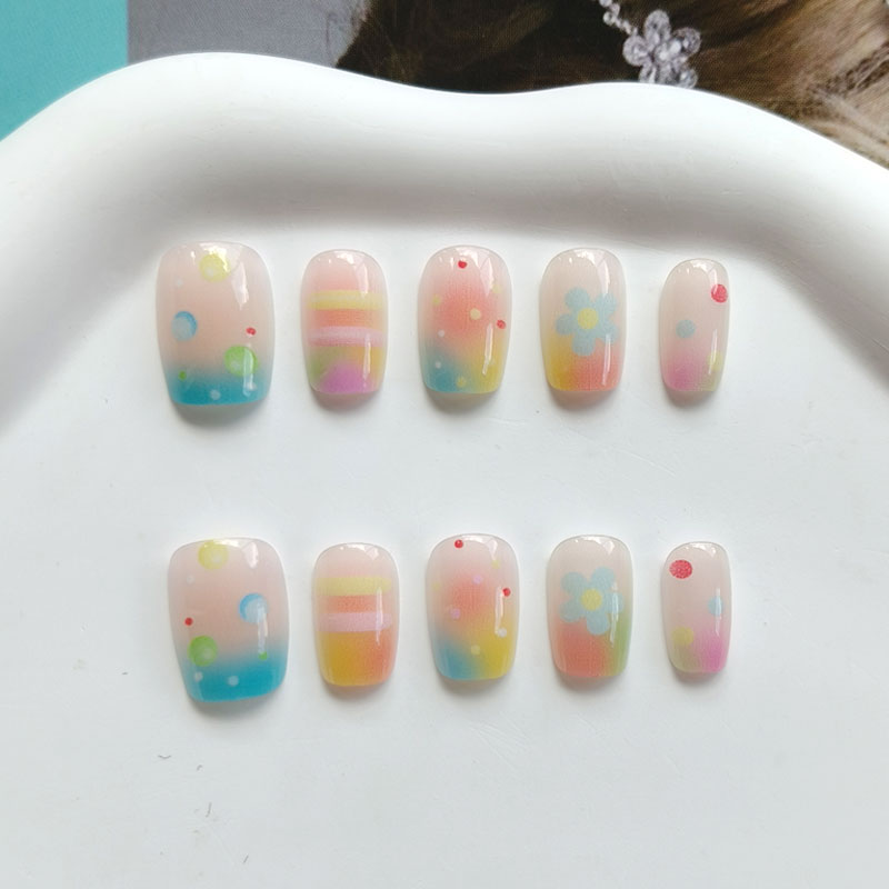 10 Peças de Unhas Postiças Col - Nail Art Ombre avaliação e preço