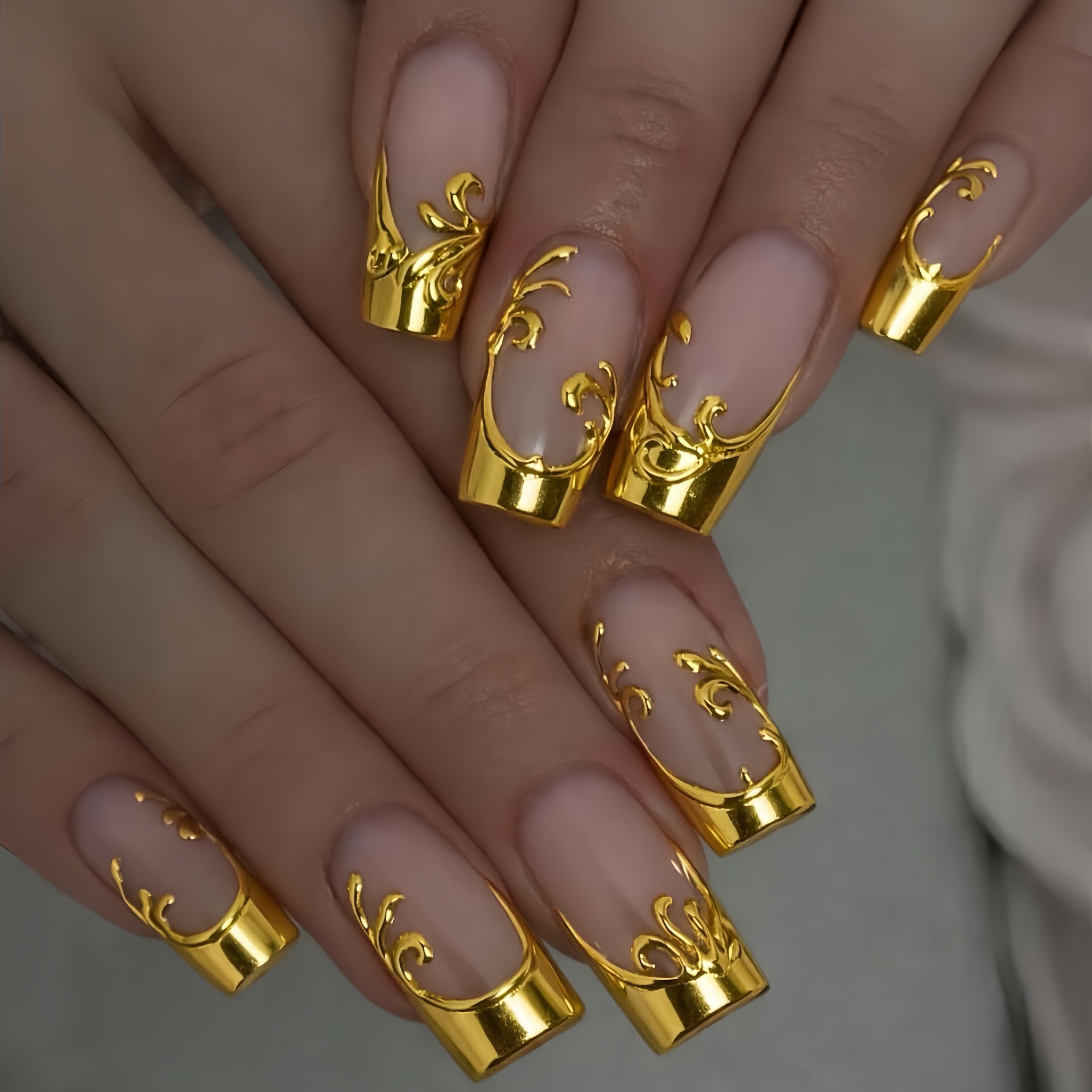 Unhas Postiças Médias Longas p - Nail Art Press On avaliação e preço