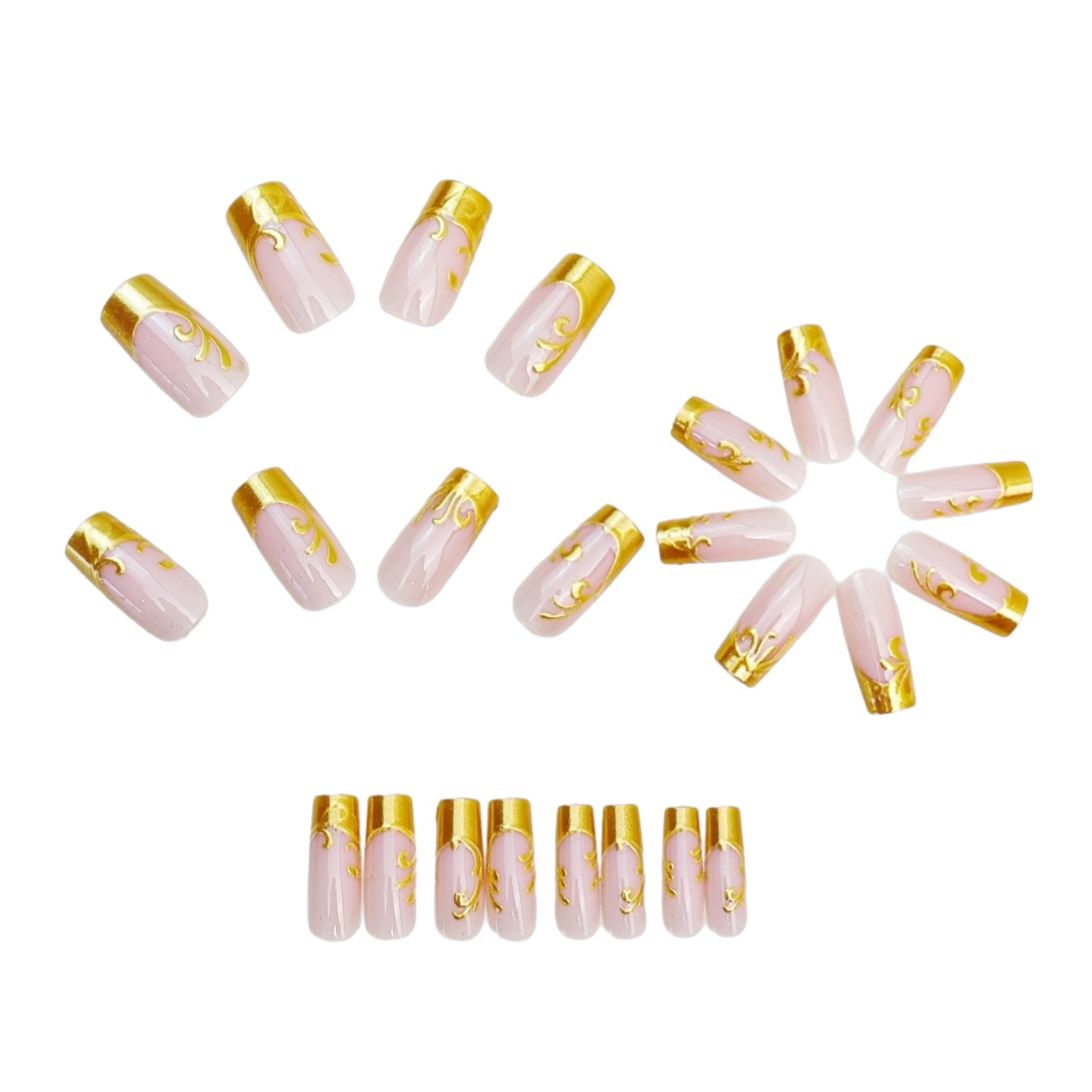 Unhas Postiças Médias Longas p - Nail Art Press On avaliação e preço